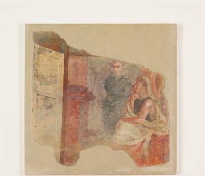 Wall painting fragment from the peristyle of the Villa at Boscoreale, c.50-40 B.C. by Roman Republican Period
